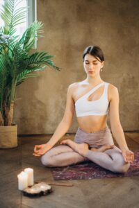 Woman Meditating in Lotus Pose