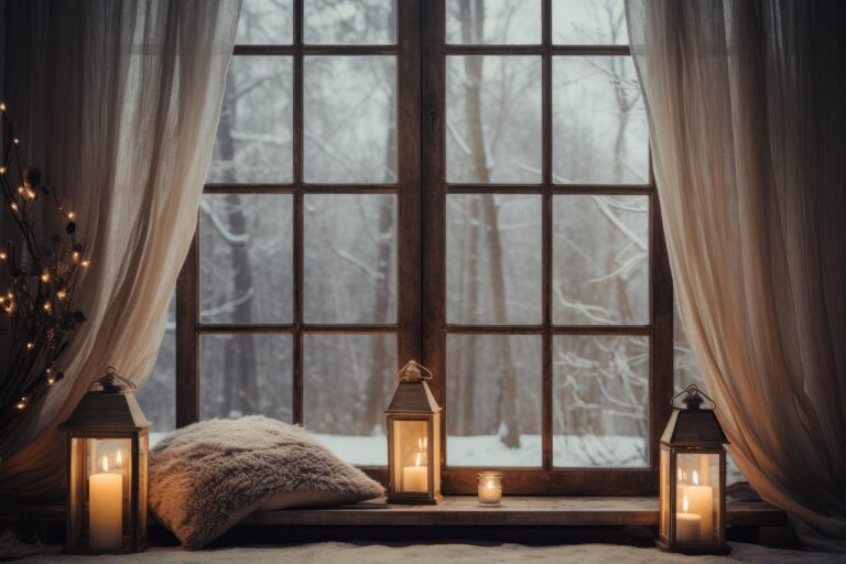 Beautiful snowfall scene
