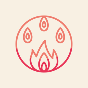 Pitta dosha in ayurveda - the elements of fire and water.