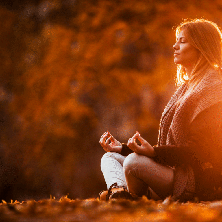 Spiritual practice for autumn connecting with the earth and grounding and letting go